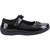 Hush Puppies Junior Girls Christina Patent Junior Shoe Black
