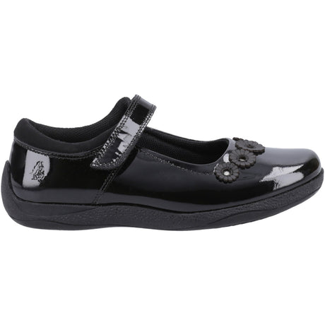 Hush Puppies Junior Girls Christina Patent Junior Shoe Black