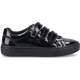 Hush Puppies Junior Girls ELSIE TOUCH FASTENING JN Black Patent