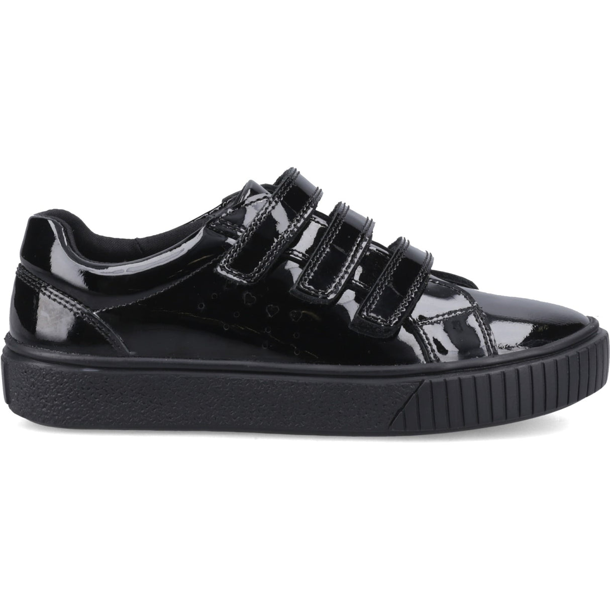 Hush Puppies Girls ELSIE TOUCH FASTENING SN Black Patent