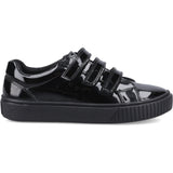Hush Puppies Girls ELSIE TOUCH FASTENING SN Black Patent