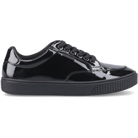 Hush Puppies Girls EVELYN LACE TRAINER SNR Black Patent