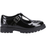 Hush Puppies Junior Girls Fiona Patent Junior Shoe Black