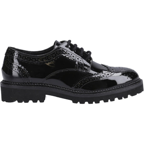 Hush Puppies Junior Girls Gabi Lace Up Patent Jnr Black