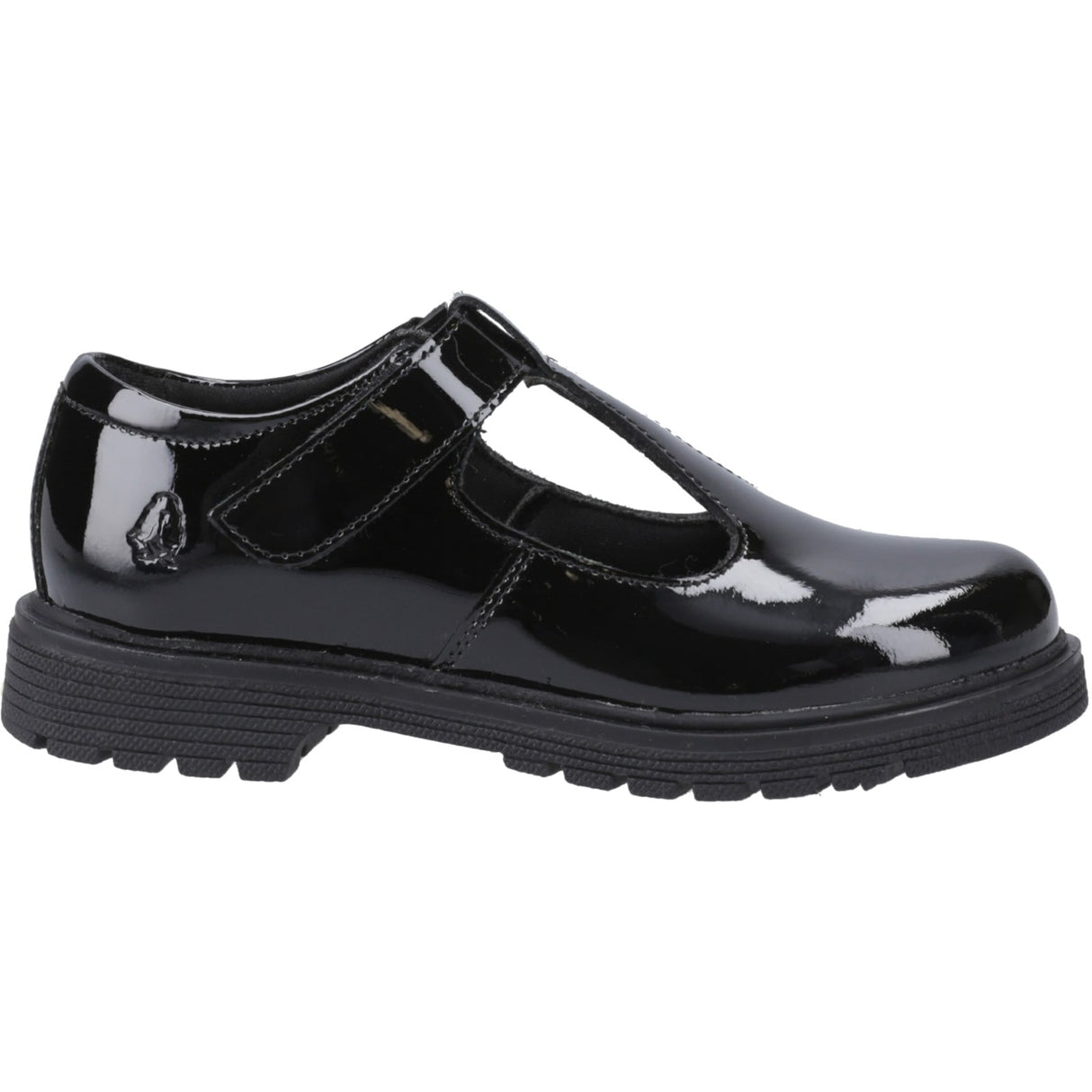 Hush Puppies Junior Girls Gracie Junior Patent School Shoe Patent Black