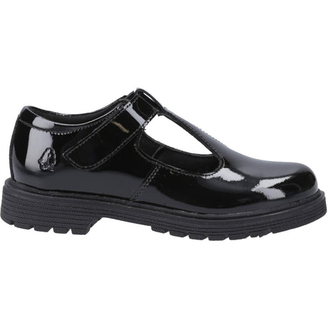 Hush Puppies Junior Girls Gracie Junior Patent School Shoe Patent Black
