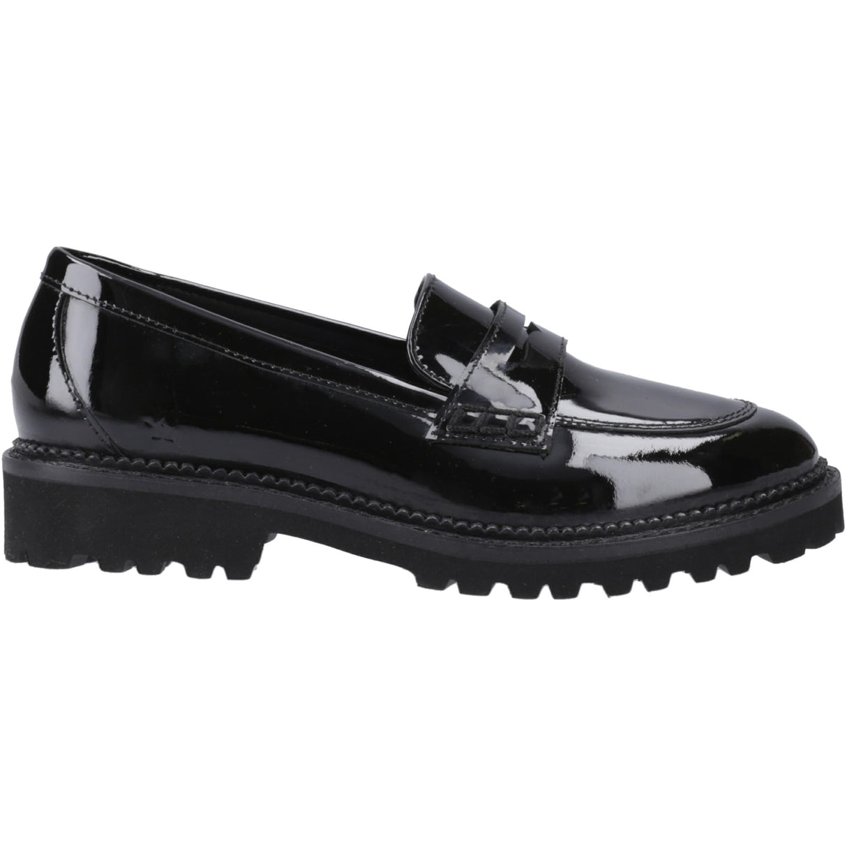 Hush Puppies Junior Girls Grazia Loafer Patent Jnr Black
