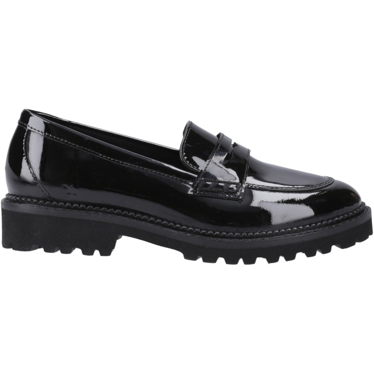 Hush Puppies Girls Grazia Loafer Patent Snr Black