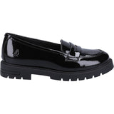 Hush Puppies Girls Hazel Patent SNR Shoe Black