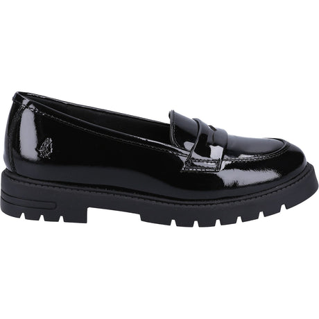Hush Puppies Girls Hazel Patent SNR Shoe Black