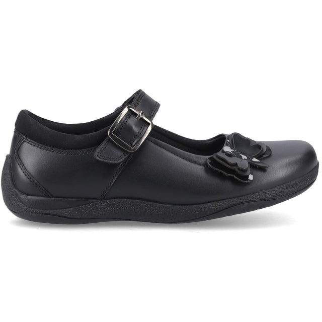Hush Puppies Junior Girls JULIE BALLERINA JNR Black