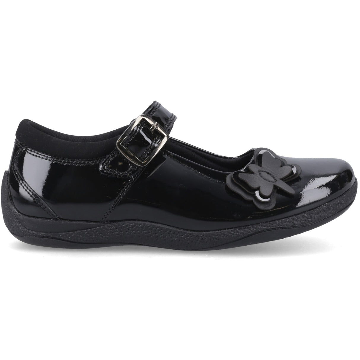 Hush Puppies Junior Girls JULIE BALLERINA PATENT Black