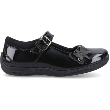 Hush Puppies Junior Girls JULIE BALLERINA PATENT Black