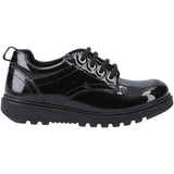 Hush Puppies Junior Girls Keeley Lace Up Patent Jnr Black