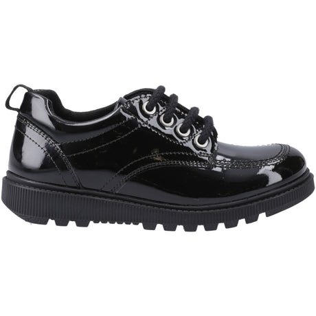 Hush Puppies Junior Girls Keeley Lace Up Patent Jnr Black