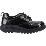 Hush Puppies Girls Keeley Lace Up Patent Snr Black