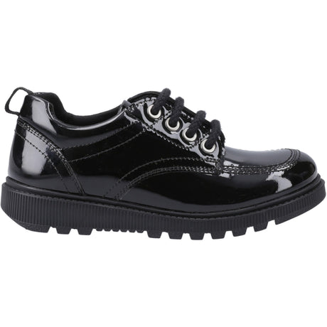 Hush Puppies Girls Keeley Lace Up Patent Snr Black