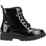 Hush Puppies Junior Girls Lauren Patent Junior Shoe Black