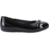 Hush Puppies Girls Lillie Ballerina Patent Black