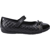 Hush Puppies Junior Girls Lottie Quilt Ballerina Jnr Black
