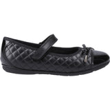 Hush Puppies Girls Lottie Quilt Ballerina Snr Black