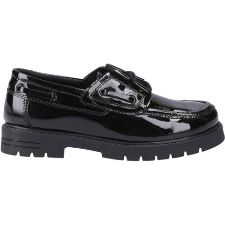 Hush Puppies Girls Lucy Patent Snr Black