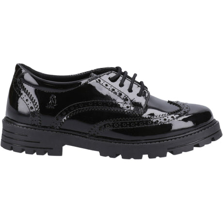 Hush Puppies Junior Girls Maxine Patent Junior Shoe Black