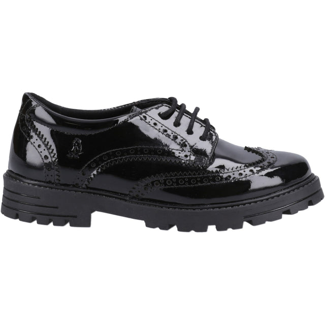Hush Puppies Girls Maxine Patent Senior Shoe Black