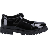Hush Puppies Junior Girls Sabrina Patent JNR Shoe Black