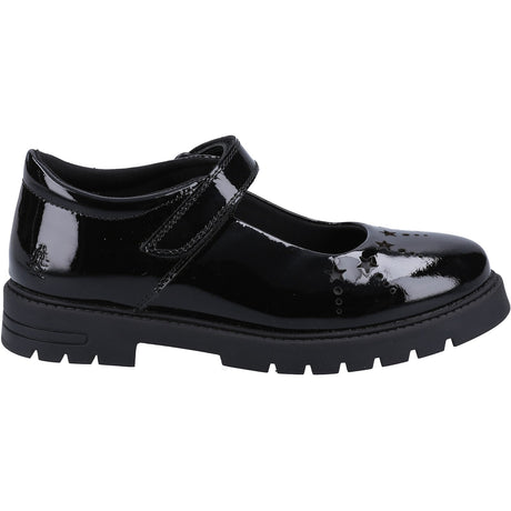 Hush Puppies Junior Girls Sabrina Patent JNR Shoe Black