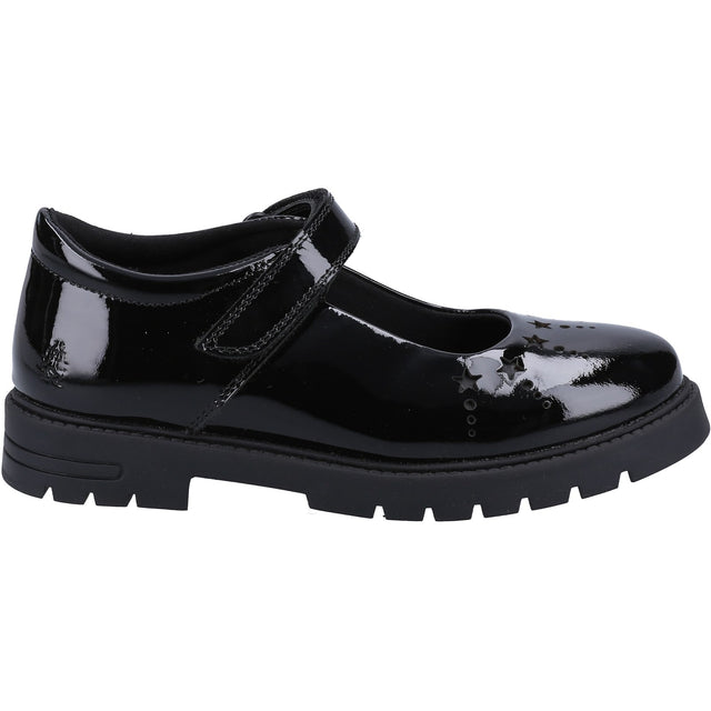 Hush Puppies Junior Girls Sabrina Patent JNR Shoe Black