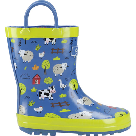 Cotswold Infant Kids Puddle Waterproof Pull On Boot Farm