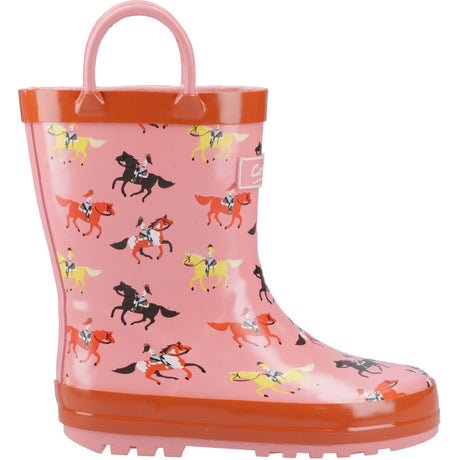 Cotswold Infant Kids Puddle Waterproof Pull On Boot Horses