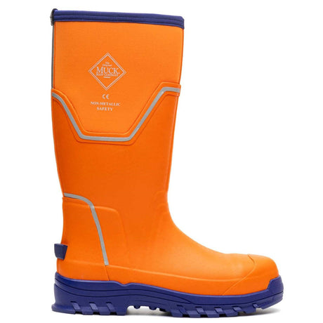 Muck Boots Mens Grit S5 Safety Wellington Orange/Blue