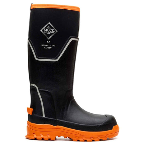 Muck Boots Womens Grit S5 Safety Wellington Black/Orange