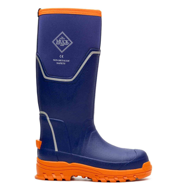 Muck Boots Womens Grit S5 Safety Wellington Blue/Orange