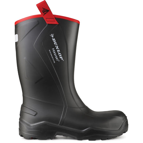 Dunlop Mens Purofort+ Rugged Full Safety Wellingtons Black