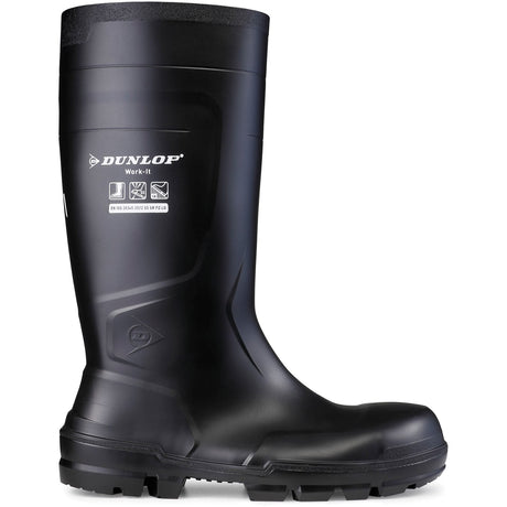 Dunlop Unisex Work-It Full Safety Wellington Blk