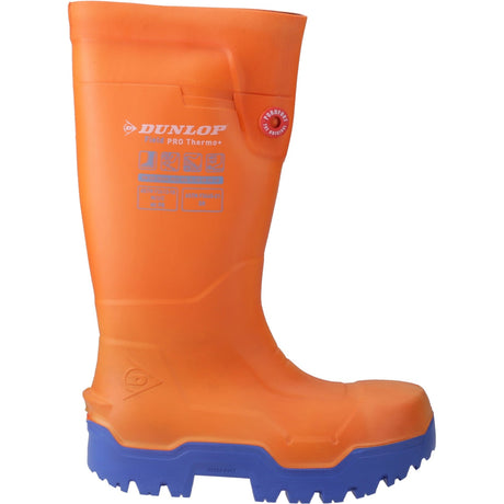Dunlop Unisex FIELDPRO THERMO+ Safety Wellington Orange