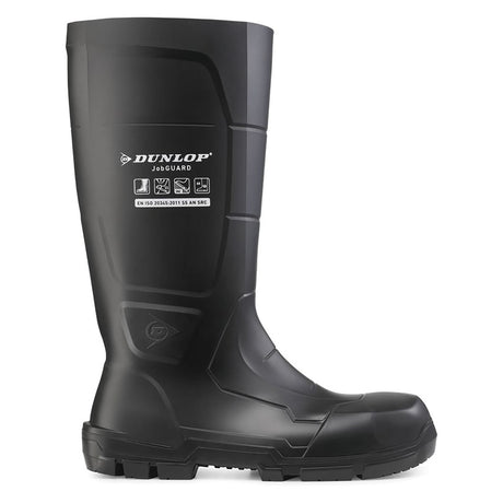 Dunlop Unisex JobGUARD Full Safety Wellington Black