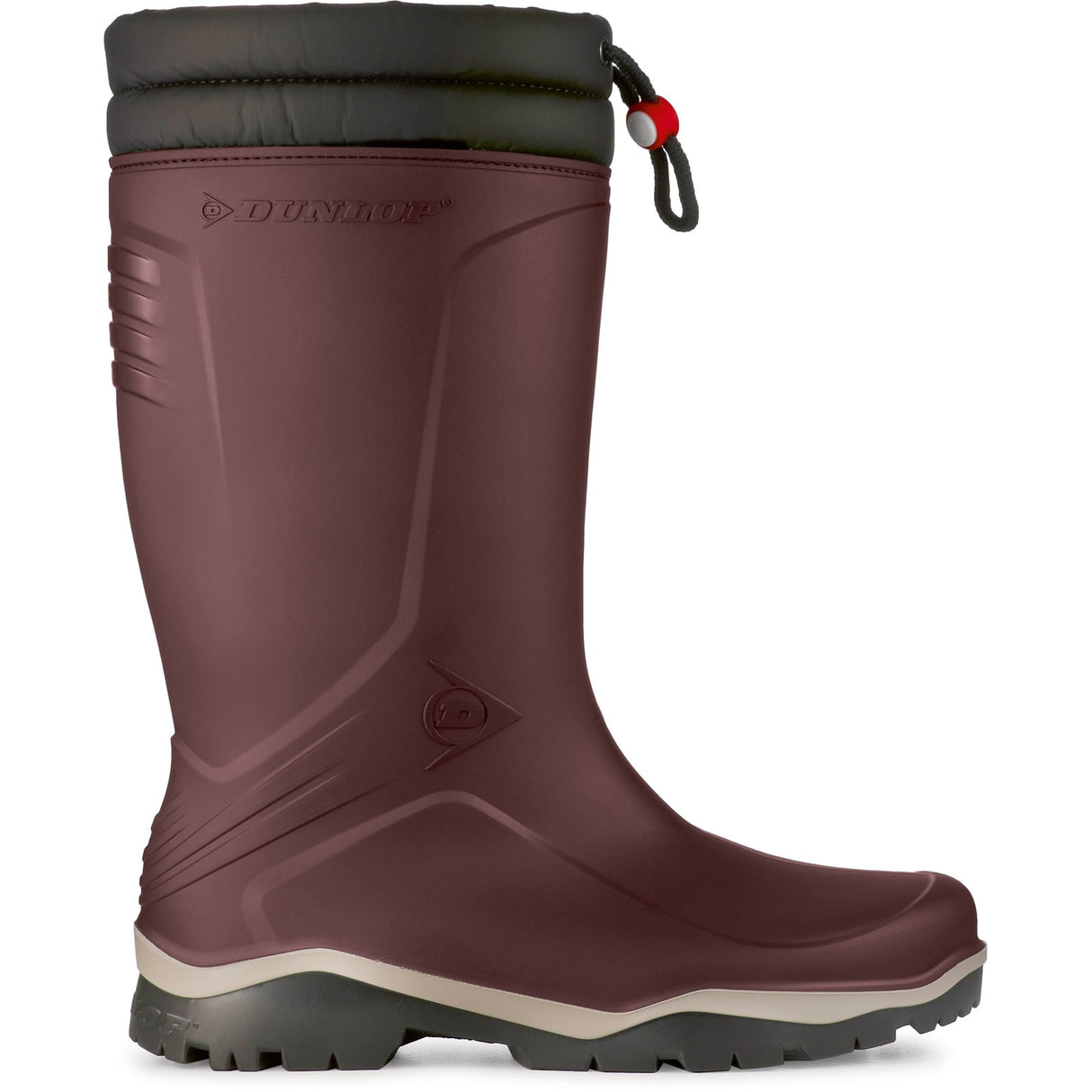 Dunlop Unisex Blizzard Wellington Burgundy/Grey/Black