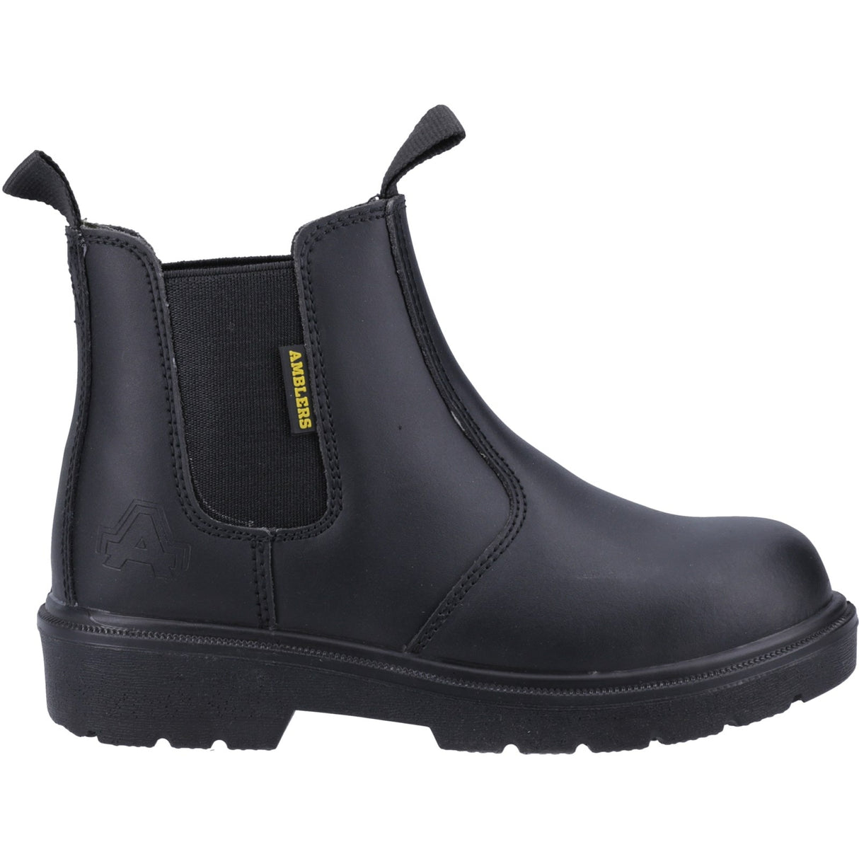 Amblers Safety Unisex FS116 Hardwearing Pull on Safety Dealer Boot Black