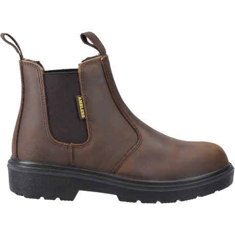 Amblers Safety Unisex FS128 Hardwearing Pull On Safety Dealer Boot Brown
