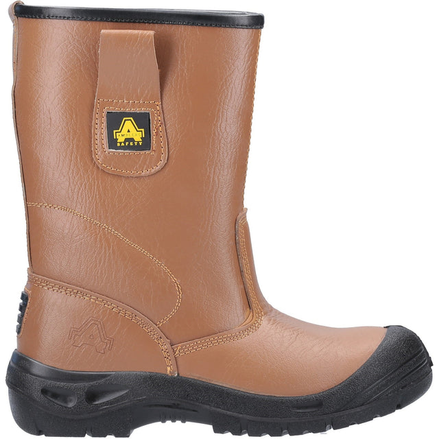 Amblers Safety Unisex FS142 Water Resistant Pull On Safety Rigger Boot Tan