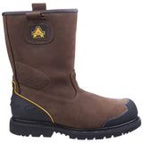 Amblers Safety Mens FS223 Goodyear Welted Waterproof Pull on Industrial Safety Boot Brown