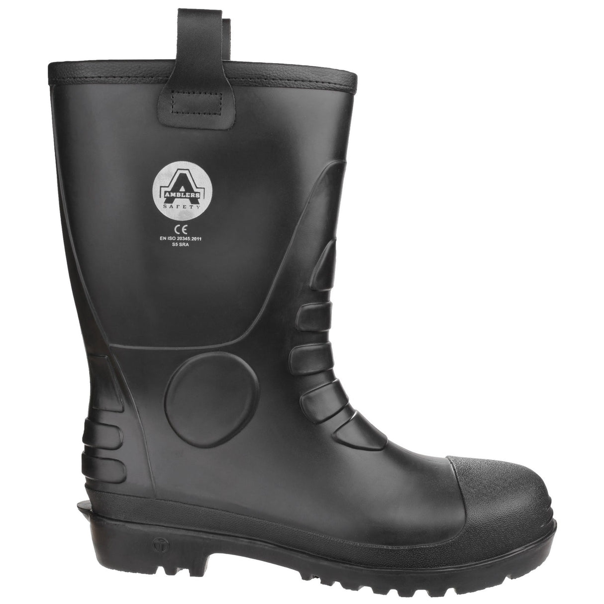 Amblers Safety Unisex FS90 Waterproof PVC Pull on Safety Rigger Boot Black