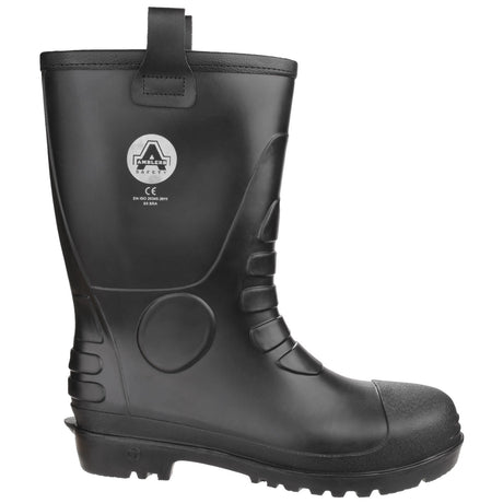 Amblers Safety Unisex FS90 Waterproof PVC Pull on Safety Rigger Boot Black