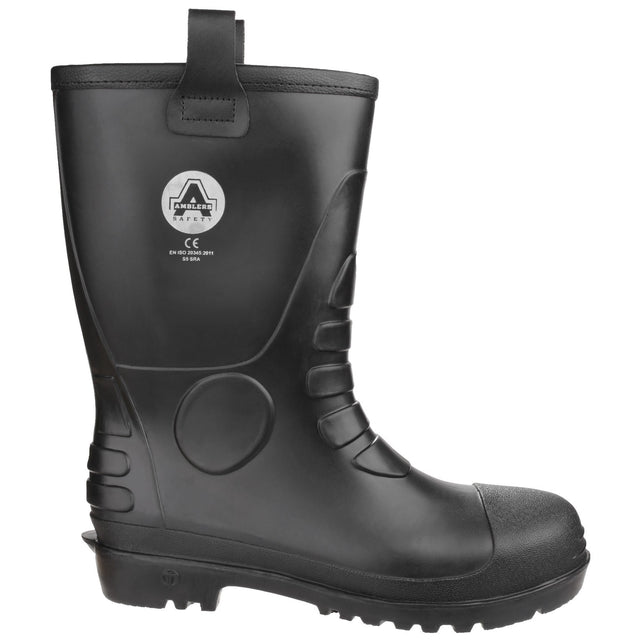 Amblers Safety Unisex FS90 Waterproof PVC Pull on Safety Rigger Boot Black