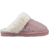 Bearpaw Womens RUMIE CABLE KNIT PEONY
