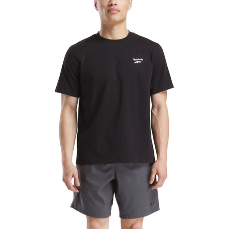 Reebok Mens CODY SMALL LOGO CREW NECK SS TEE BLACK